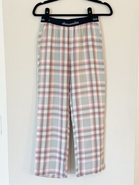 NWOT Girls Abercrombie Flannel Pink Pajama Pants, Size 11/12